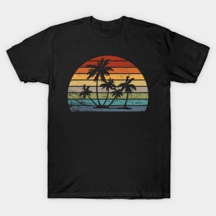 Tropical Beach Vintage Retro Style 70s 80s Palm Tree T-Shirt